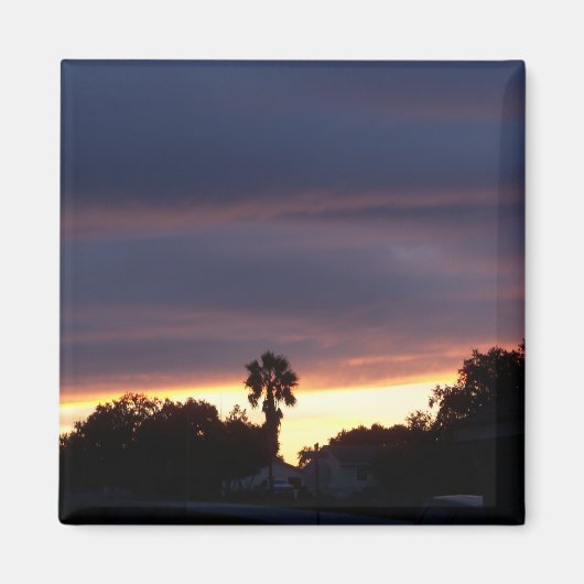 嵐のような空の夕日 マグネット (正面)