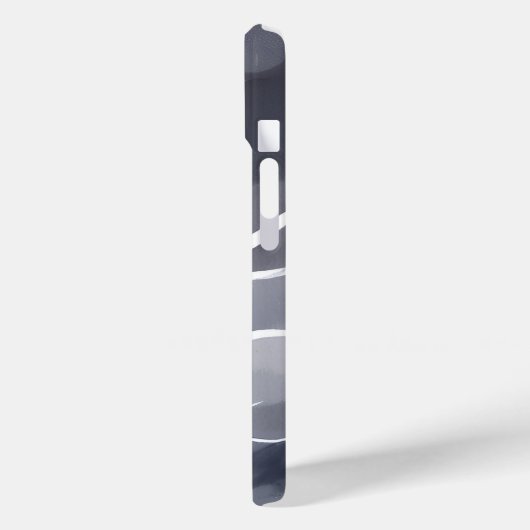 嵐のような空 | ダークグレースカイウォーターのカラー抽象芸術 Case-Mate iPhoneケース (裏面 / 左)