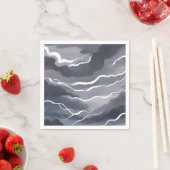 嵐のような空 | 濃い水色 スタンダードカクテルナプキン (インサイチュ)