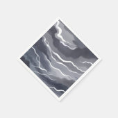 嵐のような空 | 濃い水色 スタンダードカクテルナプキン (角)