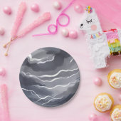 嵐のような空 | 濃い水色 ペーパープレート (パーティー)