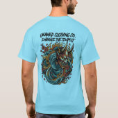 嵐のオニマスクTシャツ – 混沌は唯一の定数  Tシャツ (裏面)