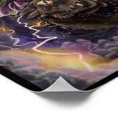 嵐のドラゴンアートの目 ポスター (角)