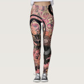 嵐のピンクの頂上 レギンス (正面)