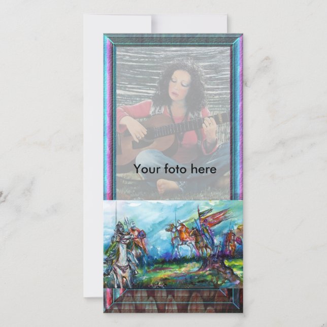 嵐のライダー中世の騎士馬写真 (正面)