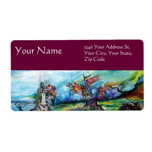 嵐のライダー中世の騎士馬紫 ラベル (正面)