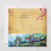 嵐のライダー、中世の騎士ルビーモノグラム 招待状 (裏面)