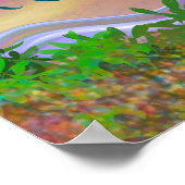 嵐の中から球体を取り出す緑色の生物 ポスター (角)