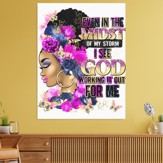 嵐の中でも神が働いているのが見える キャンバスプリント (インサイチュ (リビング))