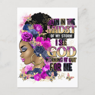 嵐の中でも神が働いているのが見える ポストカード