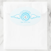 嵐の中でハートを静める 楕円形シール (バッグ)