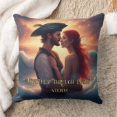 嵐の中でロマンチックな海賊を一斉に クッション (ブランケット)