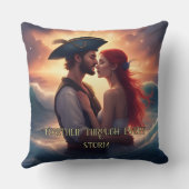 嵐の中でロマンチックな海賊を一斉に クッション (裏面)