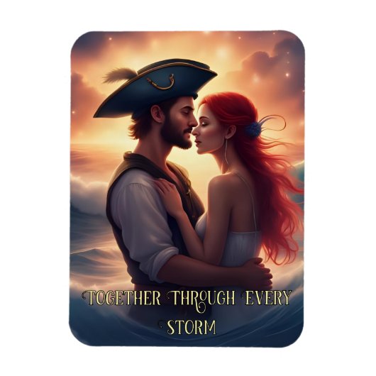 嵐の中でロマンチックな海賊を一斉に マグネット (縦)