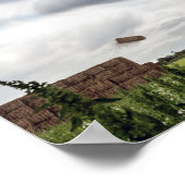 嵐の中で干し草の俵を持ち上げるツイスター ポスター (角)