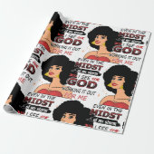  嵐の中で神を信じる黒い女  ラッピングペーパー (アンロールド)