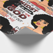  嵐の中で神を信じる黒い女  ラッピングペーパー (角)