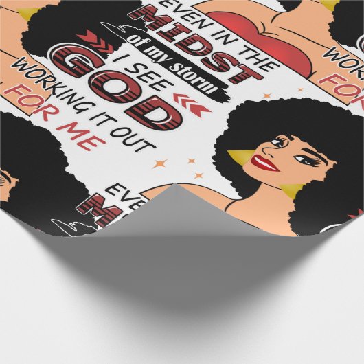  嵐の中で神を信じる黒い女  ラッピングペーパー (角)