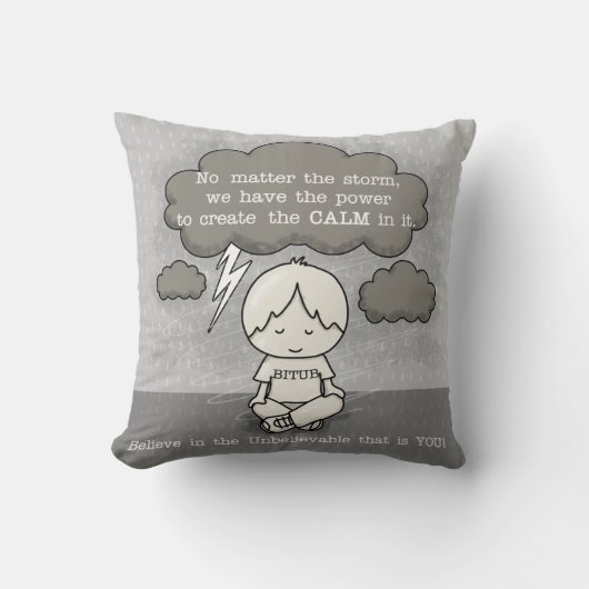 嵐の中で落ち着く クッション (正面)