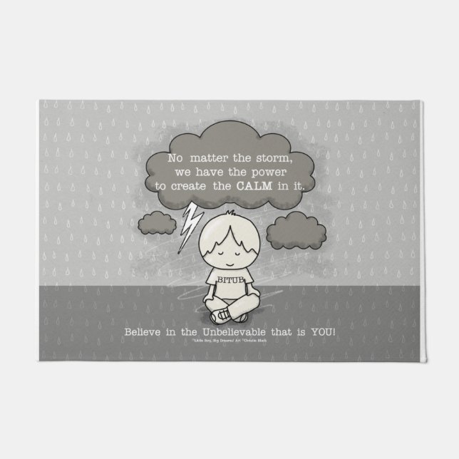 嵐の中で落ち着く ドアマット (正面)