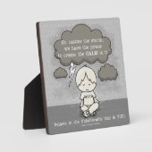 嵐の中で落ち着く フォトプラーク (正面)