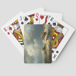 嵐の中のオランダ沿岸の船 トランプ