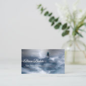 嵐の中のライトハウス – Baltic Sea Business Ca 名刺 (スタンド正面)