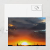 嵐の中の夕日。 ポストカード (正面/裏面)