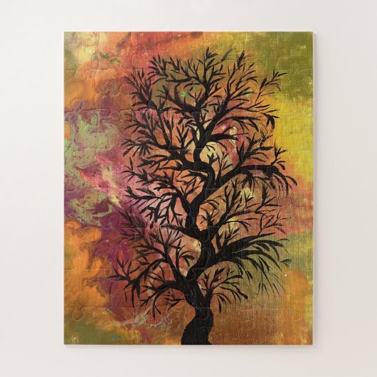 嵐の中の木 ジグソーパズル (縦)