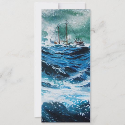 嵐の中の海の中の船 (正面)