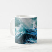 嵐の中の海の中の船 コーヒーマグカップ (正面左)