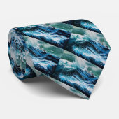 嵐の中の海の中の船 ネクタイ (ロール)