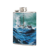 嵐の中の海の中の船 フラスク (左)