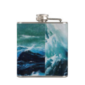 嵐の中の海の中の船 フラスク (裏面)