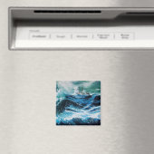 嵐の中の海の中の船 マグネット (インサイチュ (食洗機))