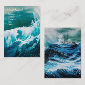 嵐の中の海の中の船 名刺 (正面/裏面)