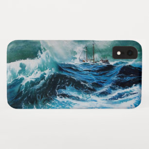 嵐の中の海の中の船 iPhone XRケース