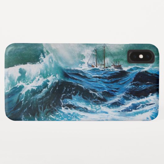 嵐の中の海の中の船 Case-Mate iPhoneケース (裏面(横))