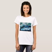 嵐の中の海の中の船 Tシャツ (正面フル)