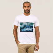 嵐の中の海の中の船 Tシャツ (正面フル)