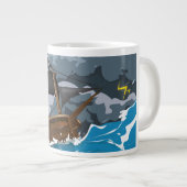 嵐の中の海賊船 ジャンボコーヒーマグカップ (正面右)