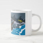 嵐の中の海賊船 ジャンボコーヒーマグカップ (右)