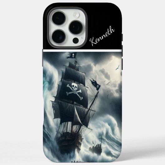 嵐の中の海賊船 Case-Mate iPhoneケース (裏面)
