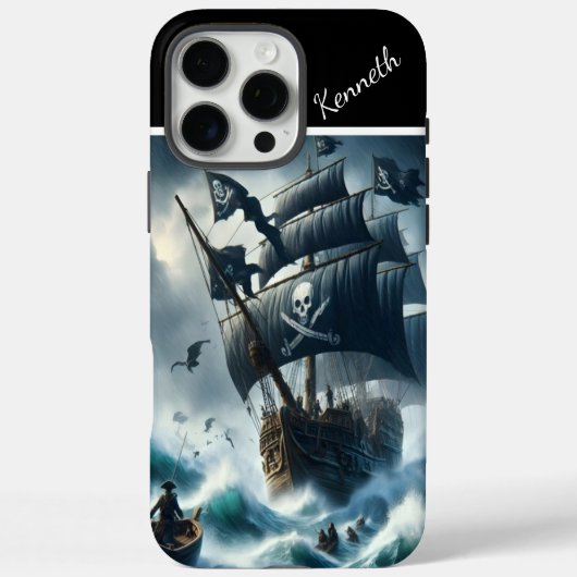 嵐の中の海賊船 Case-Mate iPhoneケース (裏面)