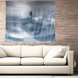 嵐の中の灯台 – バルト海 タペストリー