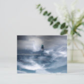 嵐の中の灯台 – バルト海 ポストカード (スタンド正面)