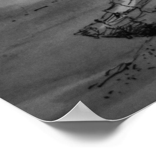 嵐の中の灯台 ポスター (角)