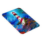 嵐の中の灯台 マグネット (右側)