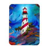 嵐の中の灯台 マグネット (縦)