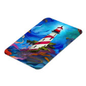 嵐の中の灯台 マグネット (左側)